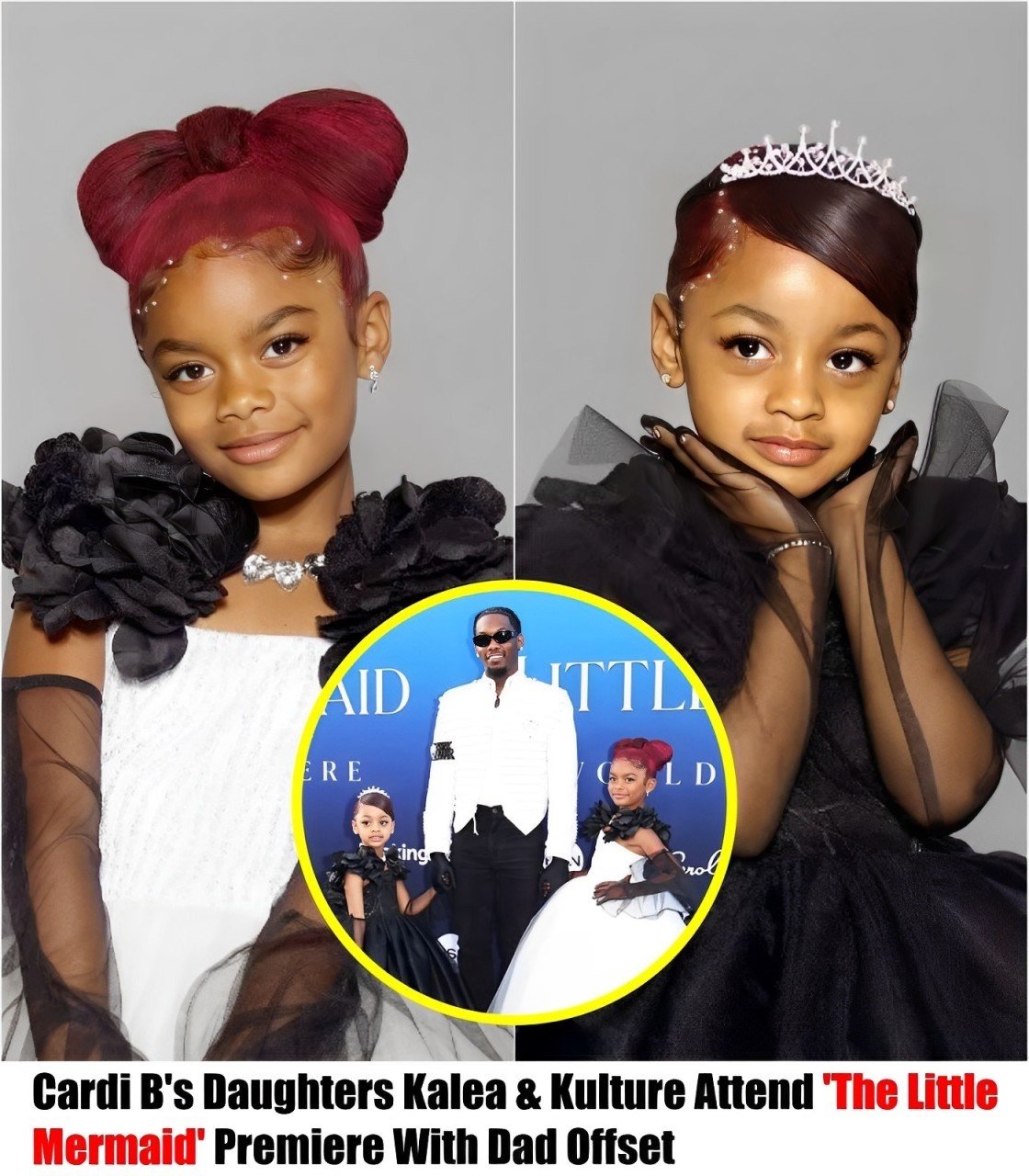 NEWS: Cardi B’s Daughters Kalea And Kulture Attend “The Little Mermaid” Premiere With Dad Offset